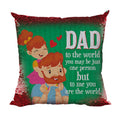 To Me You Are The World Sequin Magic Cushion with Filler 12x12, Father's Day