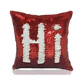 Sequins Cushion with Filler - 24x24 Inches, Red