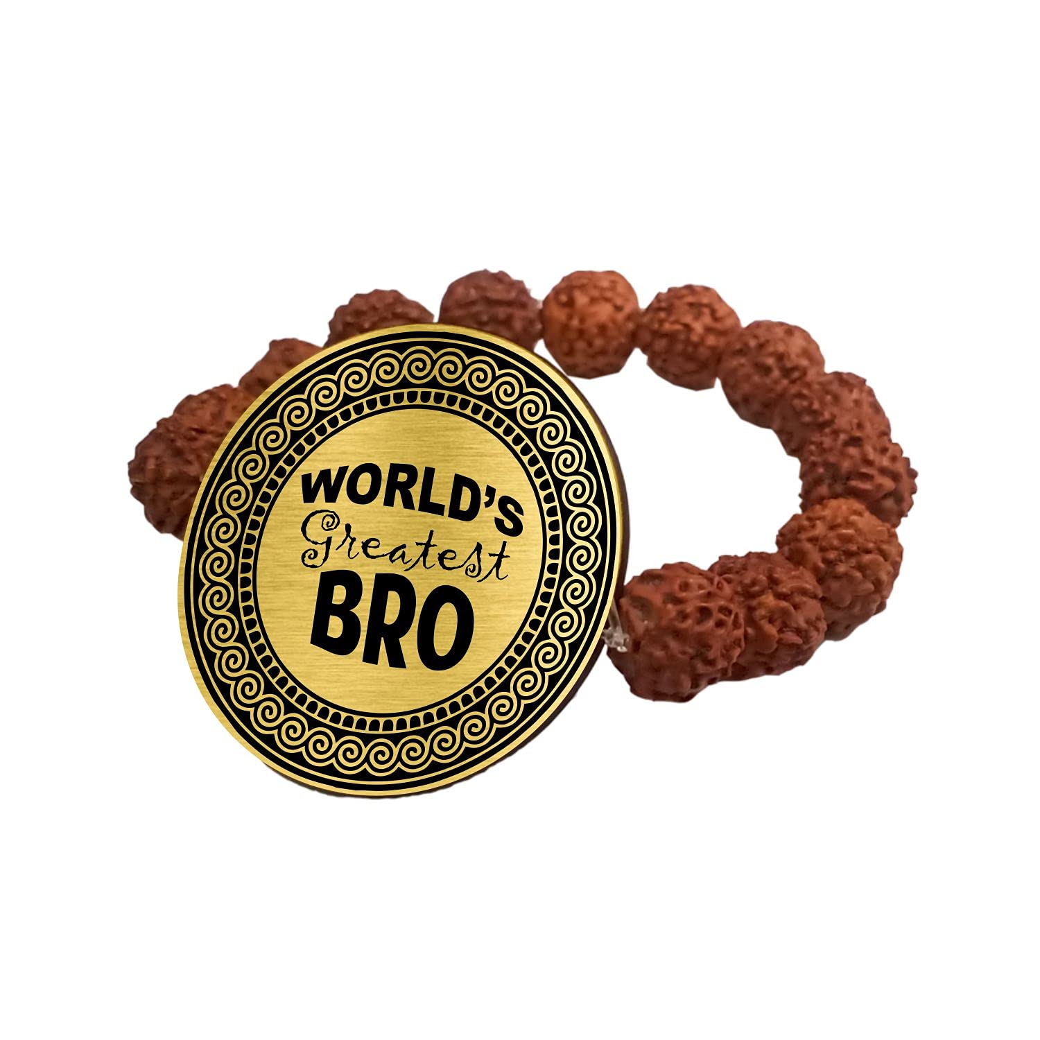 TheYaYaCafe Raksha Bandhan Gifts Worlds Greatest Brother Engraved Rudraksha Bracelet for Brother