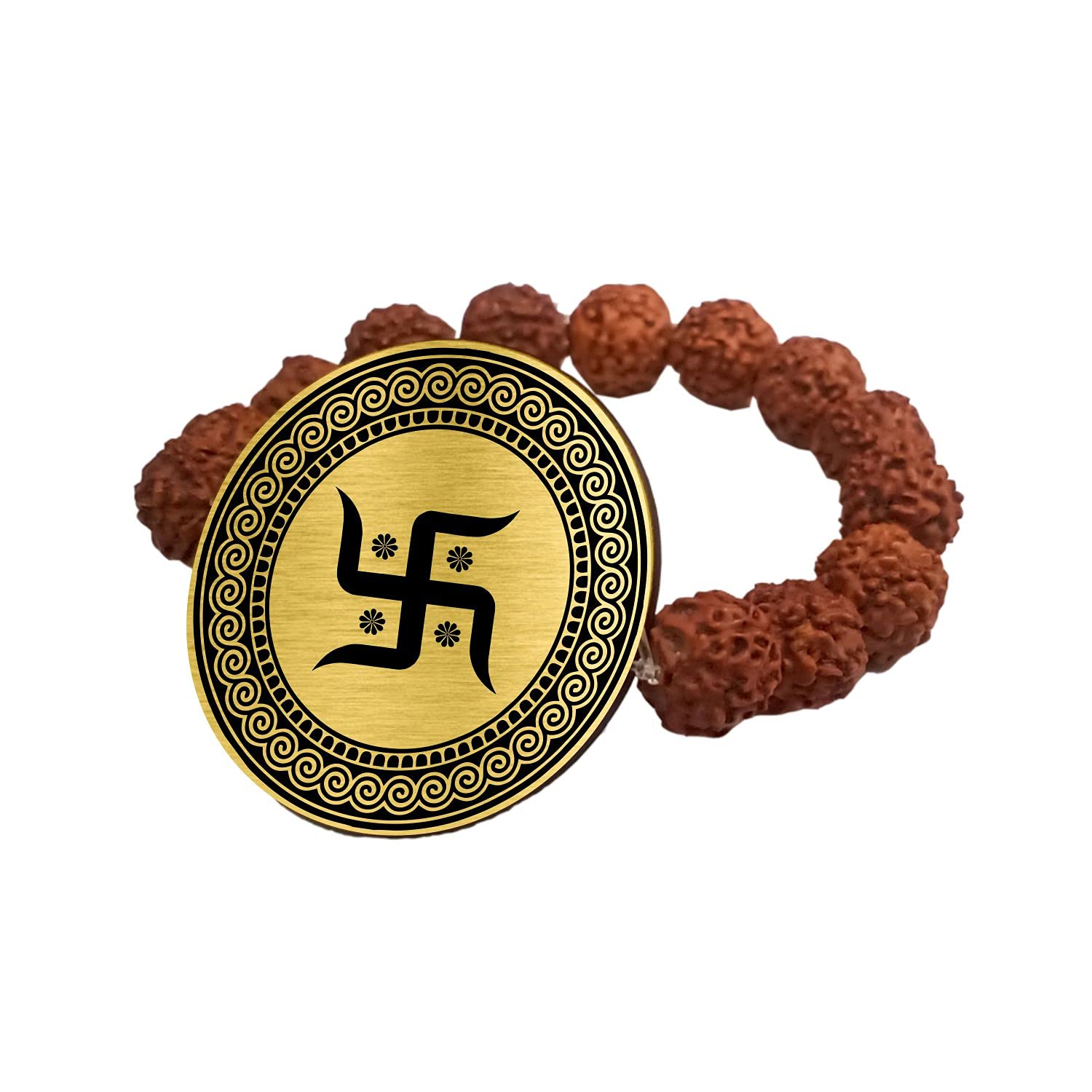 TheYaYaCafe Raksha Bandhan Gifts for Brother Engraved Rudraksha Bracelet Rakhi