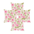 Floral Cushion Covers Set of 4 - Dream Rose Flowers, 20x20 inches
