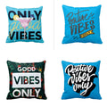 Good Positive Vibes Only Cushion Cover Set of 4, 16x16