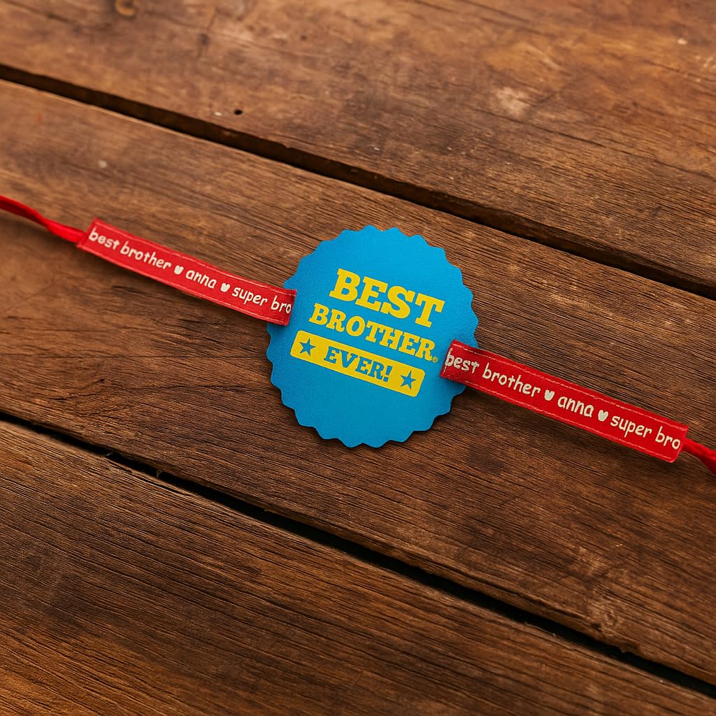 Rakhi Gift Combo for Brother - Proud Brother Mug, Coaster, Cushion & Rakhi