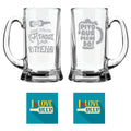 Daaru Saare Peete Hai Engraved Beer Mugs - Funny Hindi Gift