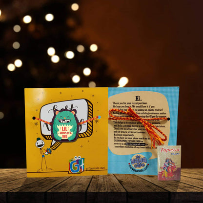 Lil Monster Bro & World's Greatest Bro Kids Rakhi Set of 2