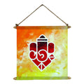 Aesthetic Ganesha Canvas Scroll Poster Wall Painting - 12x12 Inch