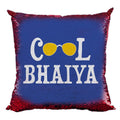 Cool Bhaiya Sequins Cushion Cover 20x20 - Rakhi Gift