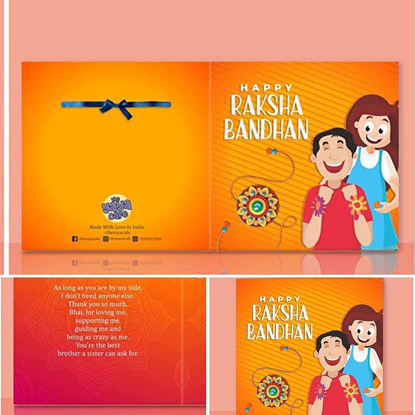 TheYayaCafe Rakhi Gift Combo for Brother Because I Have a Brother I Will Always Have a Friend, Set of 3 Ceramic Mug, Coaster and Rakhi for Raksha Bandhan, Bhai Dooj.