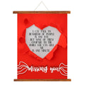 Miss You Scroll Greeting Card, I Miss Your Smile, 15x20 Inches