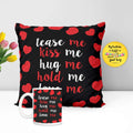 Kiss Me Tease Me Hamper - Mug, Cushion Cover & Fridge Magnet Set