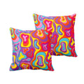 Abstract Cushion Cover Set of 2, 20x20 Inch