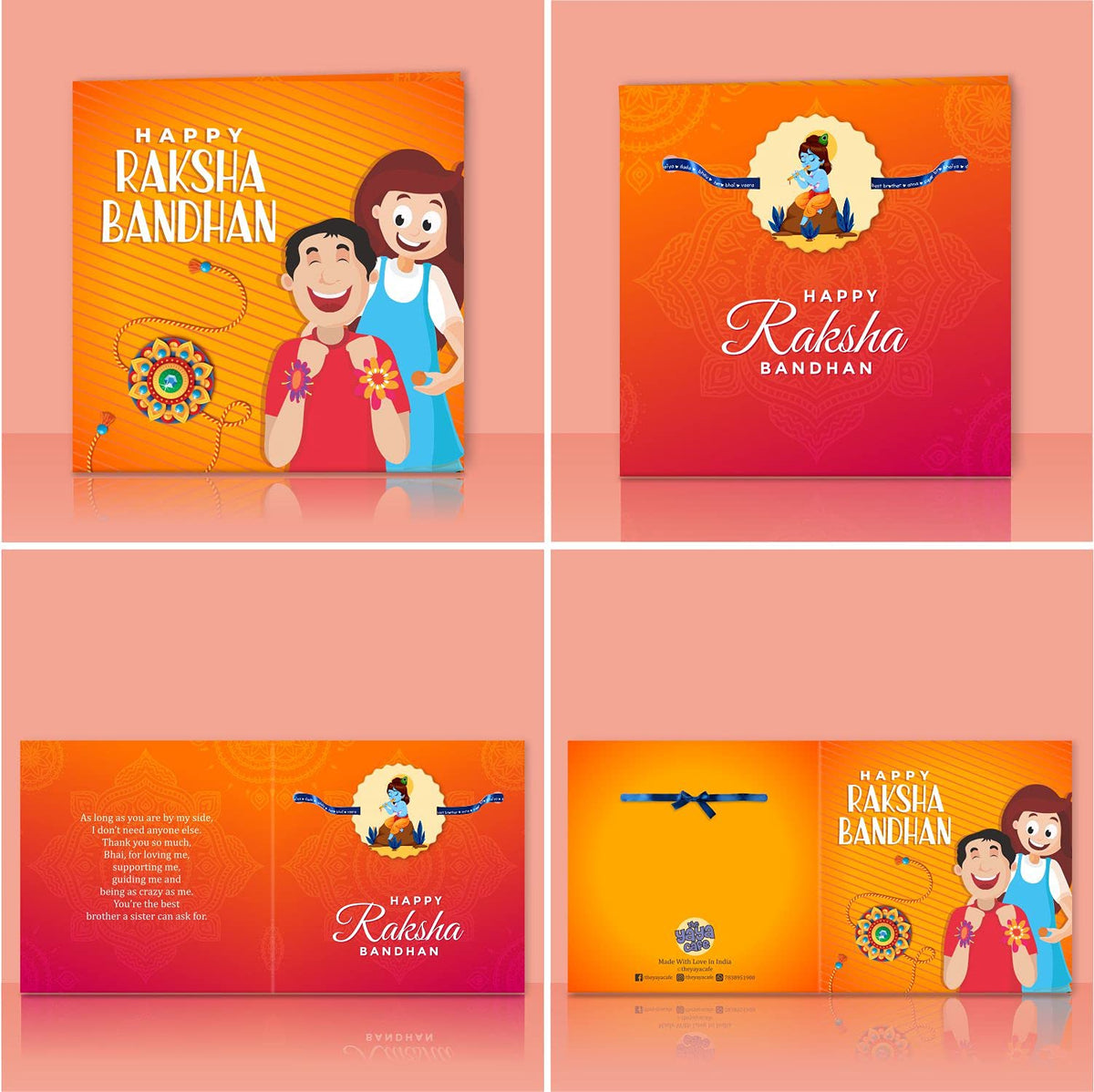 Flute Krishna Kids Rakhi for Brothers
