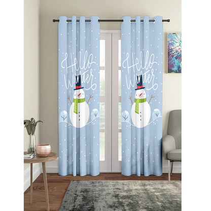 christmas snowman curtain
