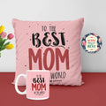Best Mom in the World Hamper Set of 3, Mug, Cushion & Fridge Magnet