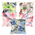 Cushion Covers Set of 5 - Floral Throw Pillows, 12x12 Multicolour
