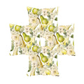 Fruit Floral Cushion Covers Set of 4, 16x16 Inches, Multicolour Throw Pillows