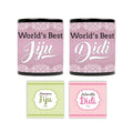 World's Best Didi Jiju Couple Mugs & Coasters Set of 4 - Rakhi Gift