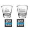 Best Bro Ever Conical Whiskey Glass & Coaster Combo of 4
