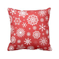 Xmas Snowflakes Snowman Cushion Cover - 24x24 inches