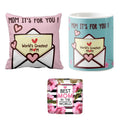 World's Greatest Mom Combo - Cushion, Mug & Coaster Gift Set of 3