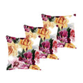 Fine Floral Cushion Cover Set of 3 - Cotton Home Decor, 24x24