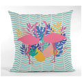 Flamingos Love Hearts Cushion Cover, Valentine Couple Gift 24x24
