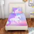 Unicorn Printed Kids Bedsheet with Pillow Cover