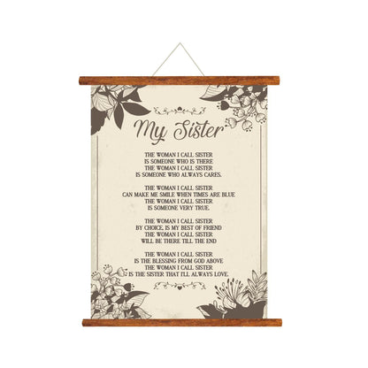 my sister scroll greeting card