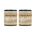 World's Best Bhaiya Bhabhi Latte Mug Set with Rakhi