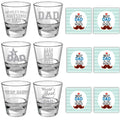 No 1 Awesome Dad Engraved Whisky Glass - Set of 6