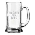 Everything I Need In Life Engraved Glass Beer Mug, 580ml