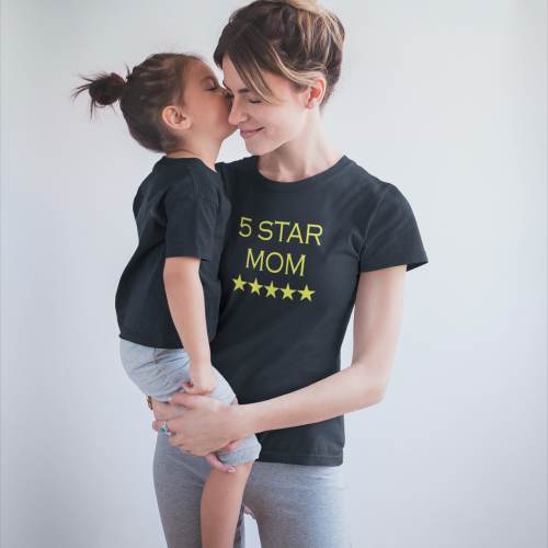5 Star Mom ,son and Daughter Family T-Shirt