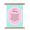 Cute Mummy Canvas Scroll, Personalised Greeting Gift