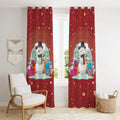Christmas Curtains - Melting Snowman with Gifts Design