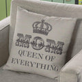 Cushion Cover Mom Queen Of Everything - Throw Pillow