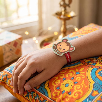 Monkey Cute Lil Bro Kids Rakhi for Little Brother