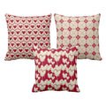 Admiring Love Couple Hearts Cushion Covers - Valentine Set of 3