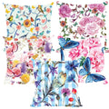 Floral Cushion Covers Set of 5 - Cotton Printed Throw Pillows 20x20