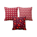 Love Hearts Printed Cushion Covers - Romantic Valentine Set of 3