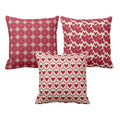 Love Hearts Printed Cushion Covers - Valentine Set of 3
