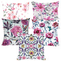 Floral Flowers Cushion Covers Set of 5, Multicolour 24x24 inches