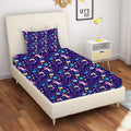 Cute Magical Unicorns Kids Single Bedsheet with Pillow Cover, 250TC