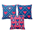 Infatuated Hearts Printed Cushion Covers - Valentine Set of 3
