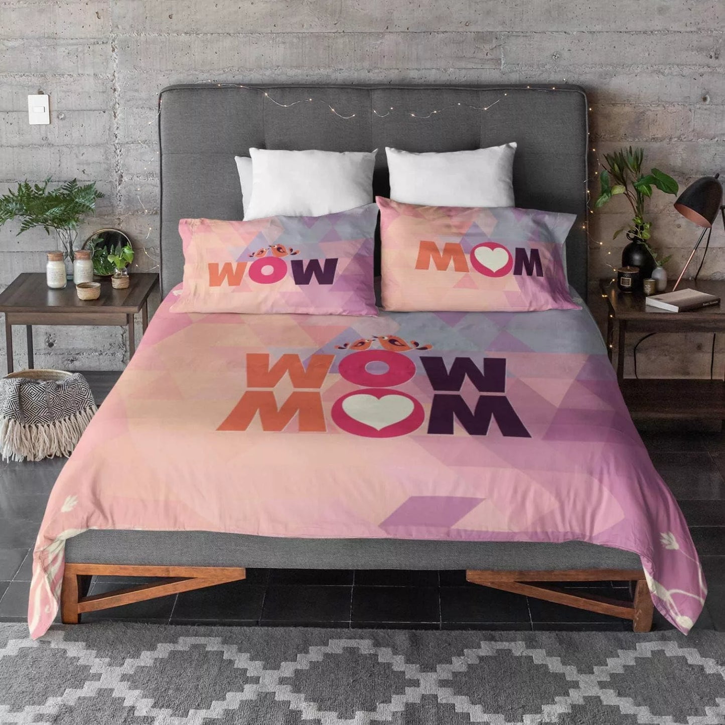 Wow Mom Orange Yellow Bedsheet
