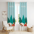 Christmas Curtains - Santa Riding Sleigh Design
