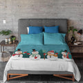 Christmas Bedsheet - Snowman King Size Designer Set