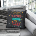 Hero Dad Velvet Cushion Cover 12x12 Inches - Dad Gift