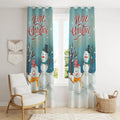 Merry Christmas Snowman Curtains for Holiday Home Decor