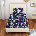 Cute Unicorns Printed Kids Bedsheet with Pillow Cover