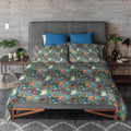 Green Christmas Pattern Bedsheet - Double Bed Velvet Bedding